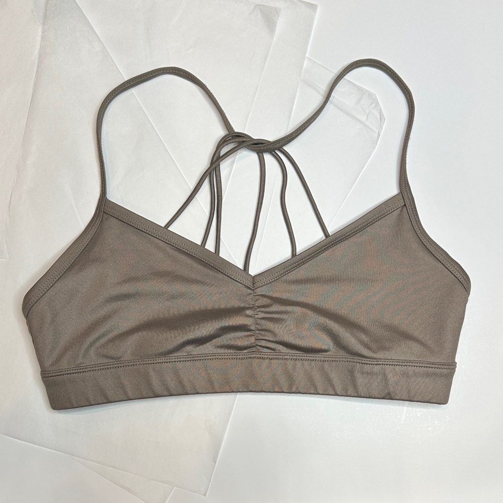 ALO Sunny Strappy Bra - SizeS - Gravel. Like New.